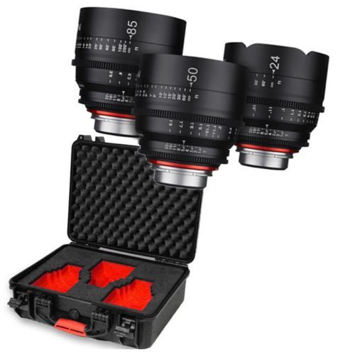 XEEN-3er Set Cinema Objektive Nikon F Vollformat + Gratis Case