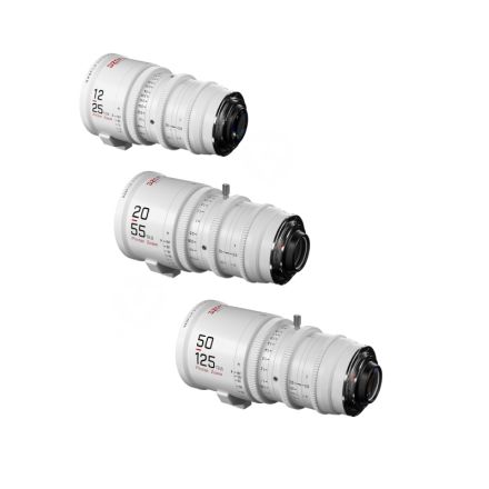 DZOFILM Pictor Zoom 3-Lens Kit 12-25/50-125/20-55 T2.8 White