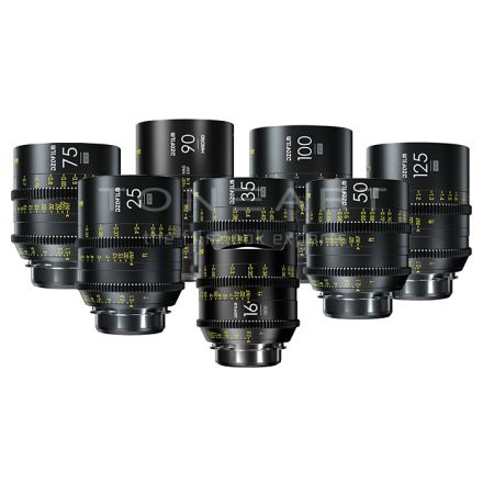 DZOFILM Vespid Prime 8-Lens Kit 16 T2.8 + 25/35/50/75/100/125 T2.1 + Macro 90 T2.8 metric