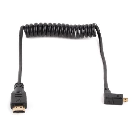 Wooden Camera Coiled Right Angle Micro HDMI to Full HDMI -12’’-