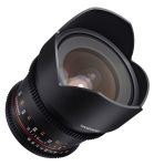 Samyang 10mm T3.1 VDSLR II Objektiv für Canon EF Seitansicht