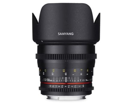 Samyang 50mm T1.5 VDSLR Objektiv für Canon EF