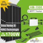 Offgridtec Balkonkraftwerk 1700W HM-1500 Trina Vertex-S 425 Mini-PV Solaranlage Nachhaltig