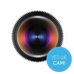 Samyang 12mm T3.1 VDSLR Fisheye Objektiv für Canon EF Frontal