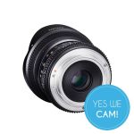 Samyang 12mm T3.1 VDSLR Fisheye Objektiv für Canon EF Zahnkranz