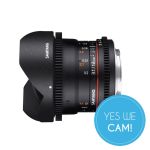 Samyang 12mm T3.1 VDSLR Fisheye Objektiv für Nikon Profil