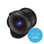 Samyang 12mm T3.1 VDSLR Fisheye Objektiv für Nikon Seitlich
