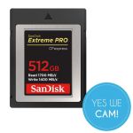 SanDisk CFexpress Extreme Pro 512 GB RAW-Leistung