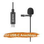 Walimex pro Boya M3 Ansteckmikrofon Typ USB-C Kondensator-Elektret-Mikrofon