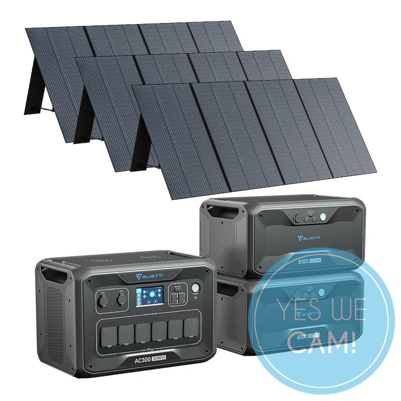BLUETTI AC300 + 2x B300 + 3x PV350 Stromaggregat Solar Set