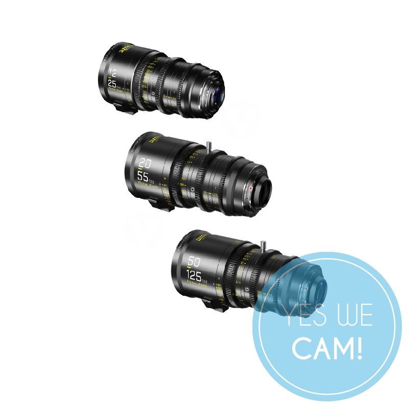 DZOFILM Pictor Zoom 3-Lens Kit 12-25/20-55/50-125 T2.8 Black Objektivbundle 