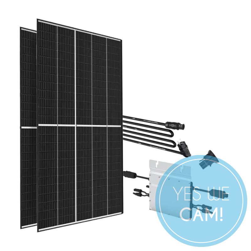 Offgridtec Balkonkraftwerk 850W HM-600 Trina Solar Vertex S Mini-PV Solaranlage Solarenergie