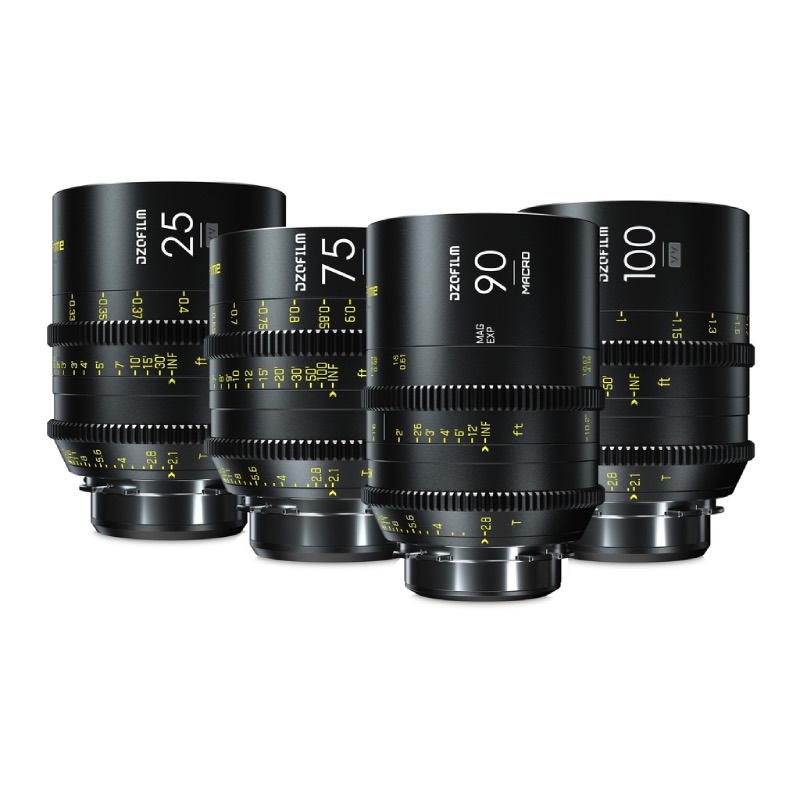 DZOFILM Vespid Prime 4-Lens Kit 25/75/100 T2.1 + Macro 90 T2.8 imperial